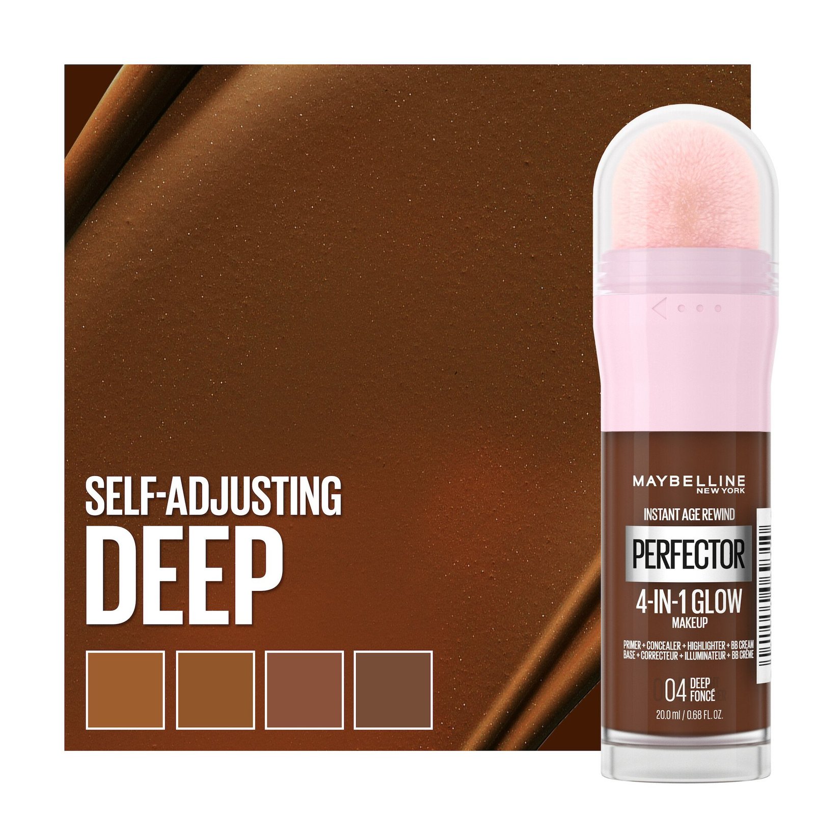 Maybelline New York Instant Perfector 4-in-1 Glow Makeup Foundation 04 Deep