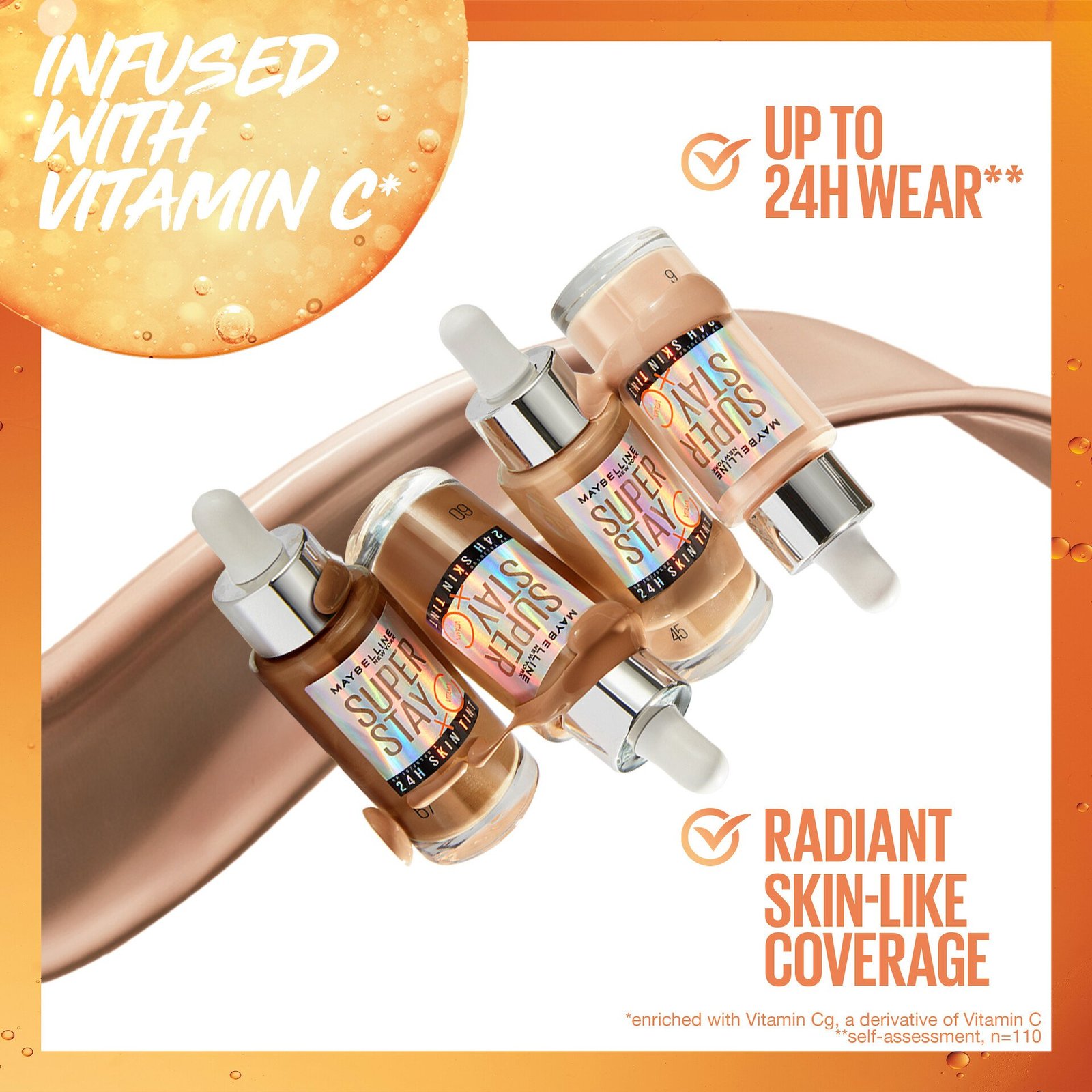 Maybelline New York Superstay 24H Skin Tint Foundation 10