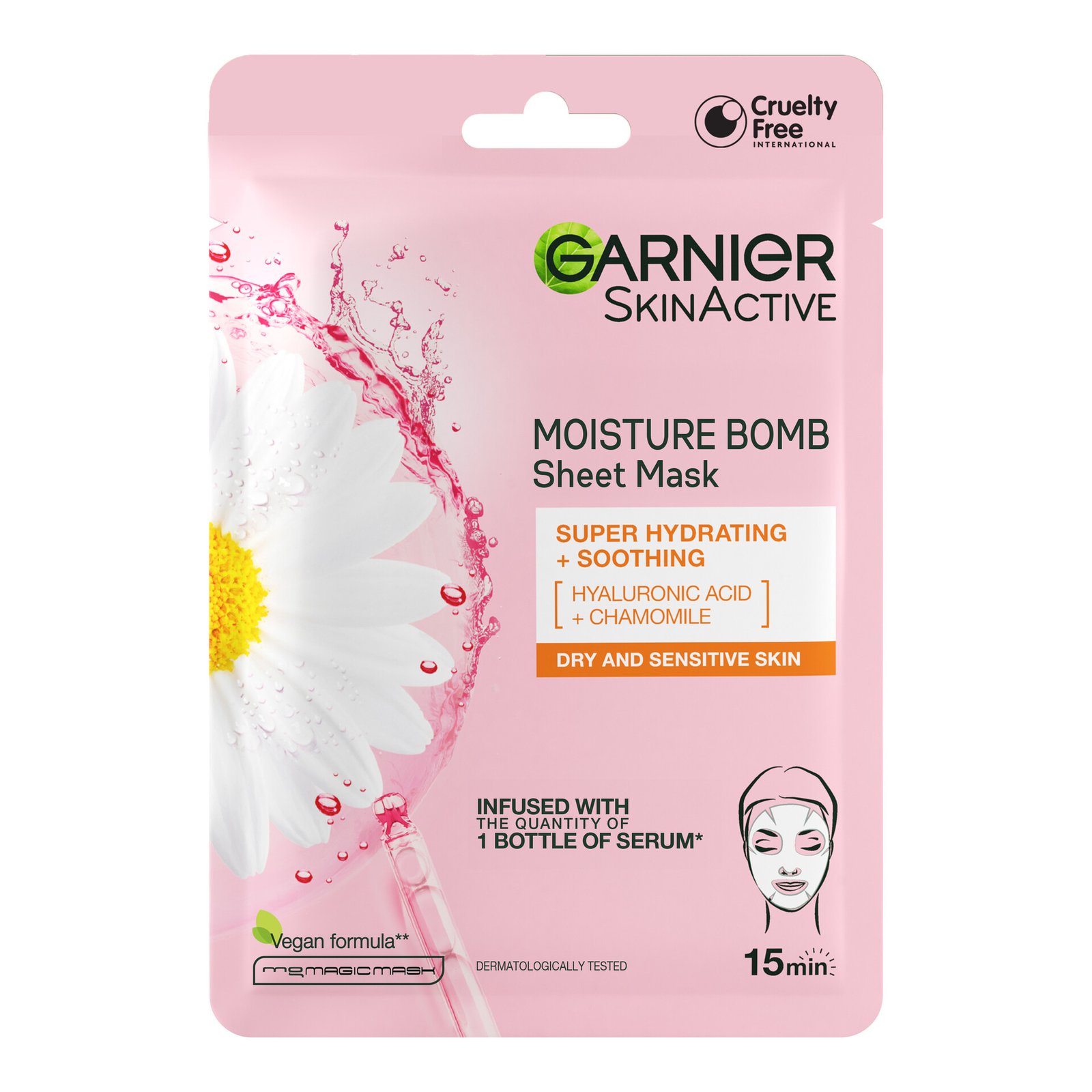 Garnier Skin Active Tissue Mask (Pink) 1 st