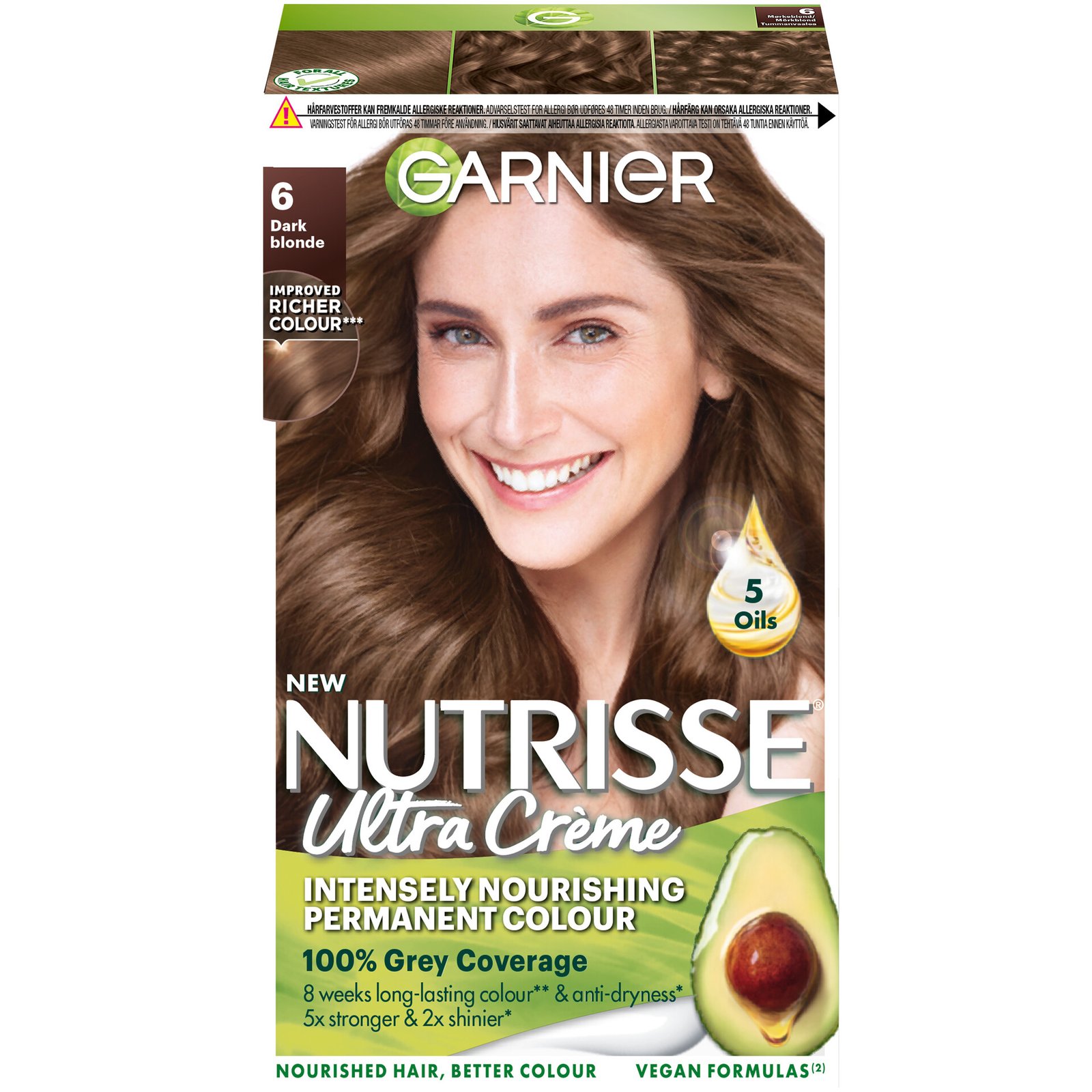 Garnier Nutrisse Ultra Créme Permanent Hårfärg för normalt hår 6 Dark Blonde 1 st
