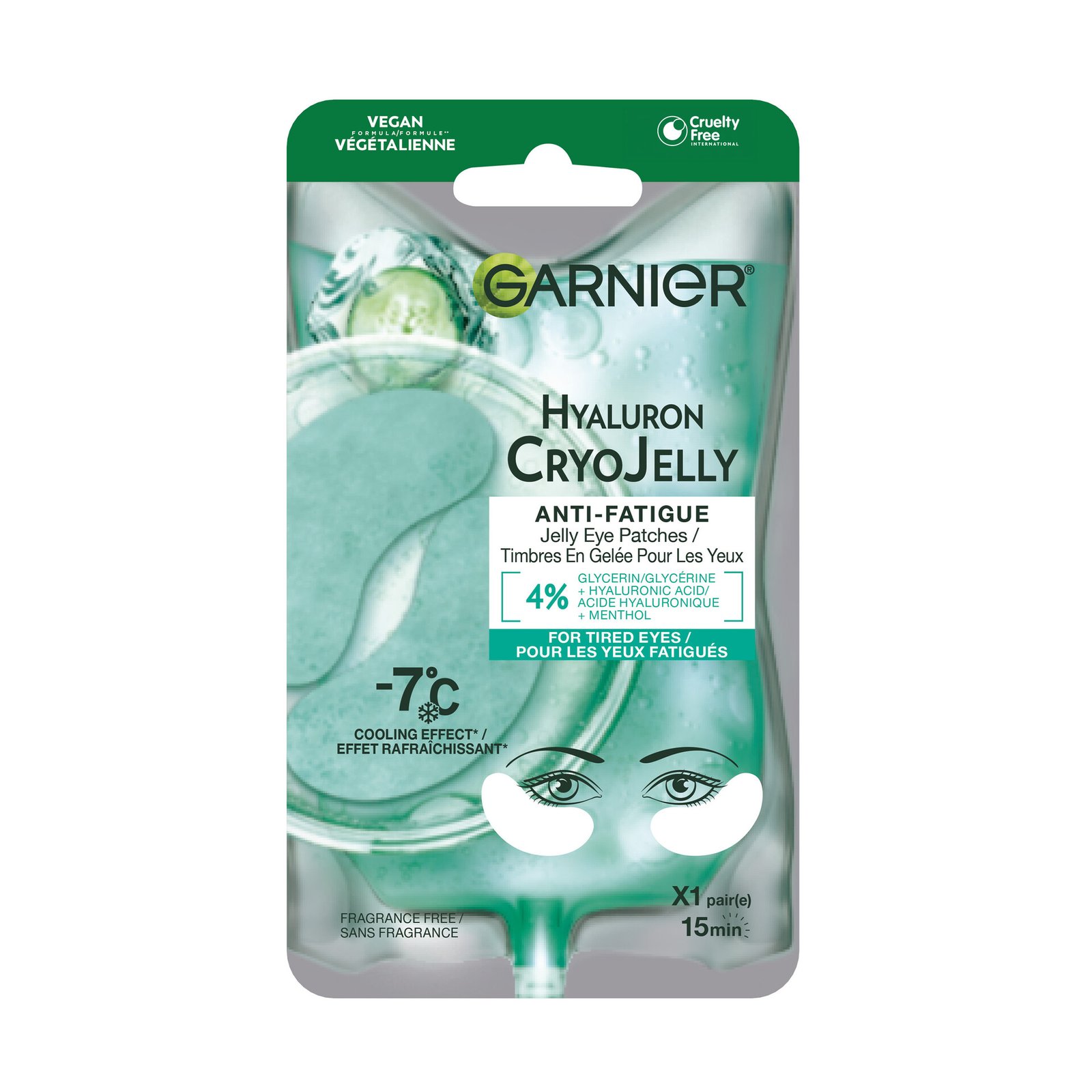 Garnier SkinActive Hyaluronic Cryo Jelly Eye Patches for tired eyes 6 g