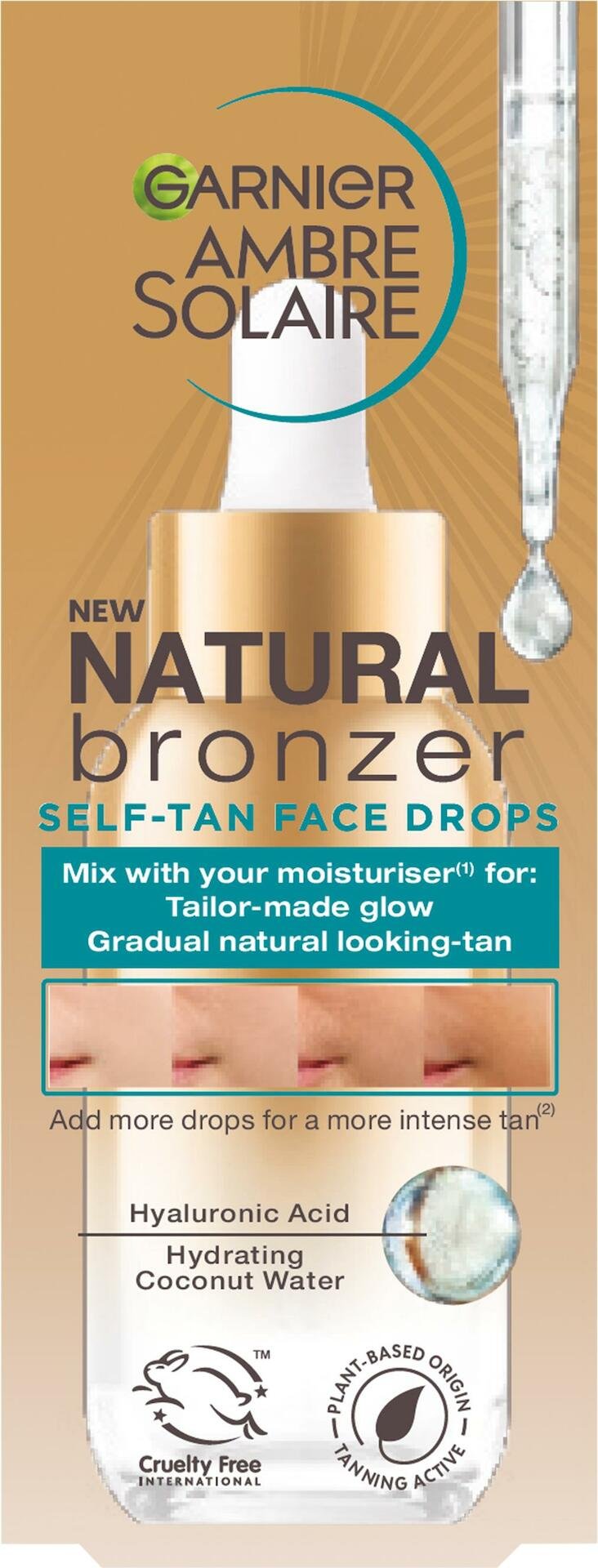 Garnier Ambre Solaire Natural Bronzer Self-Tan Face Drops 30 ml