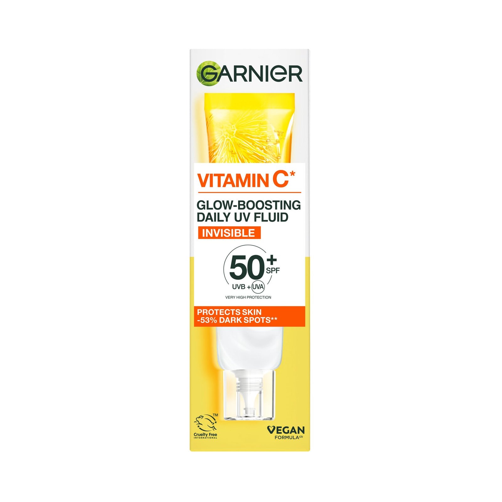 Garnier SkinActive Vitamin C Invisible UV SPF50+ Glow Boosting Fluid 40 ml