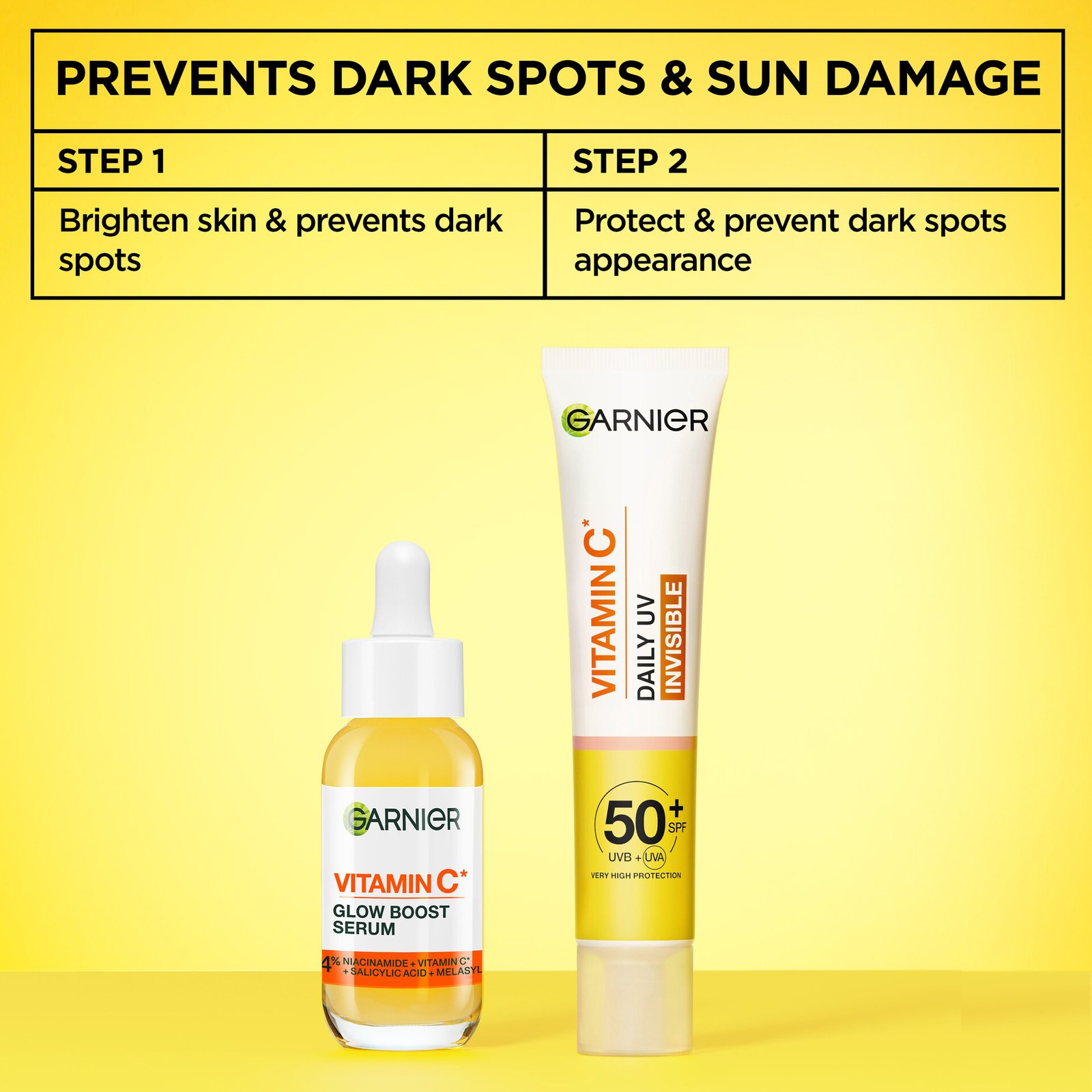 Garnier SkinActive Vitamin C Invisible UV SPF50+ Glow Boosting Fluid 40 ml