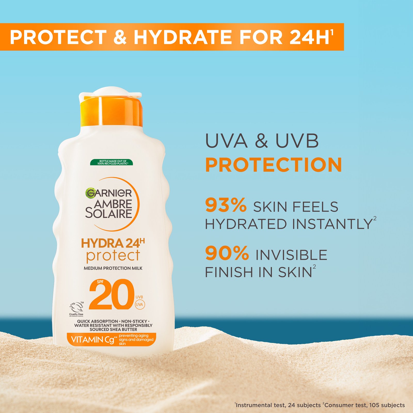 Garnier Ambre Solaire Hydra 24H Protect Sun Protecting Milk SPF20 for normal skin 175 ml