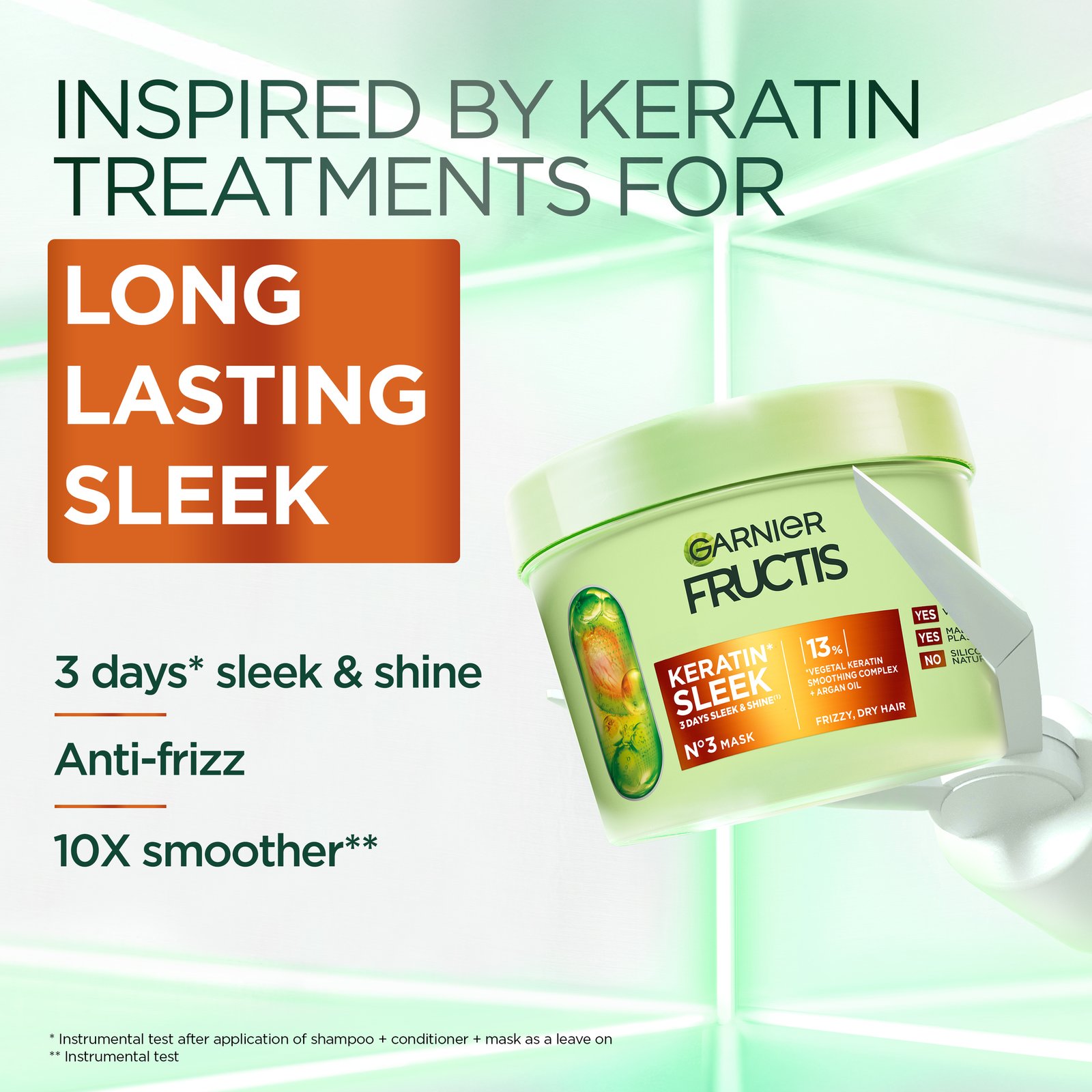 Garnier Fructis Keratin Sleek hårinpacking 370 ml