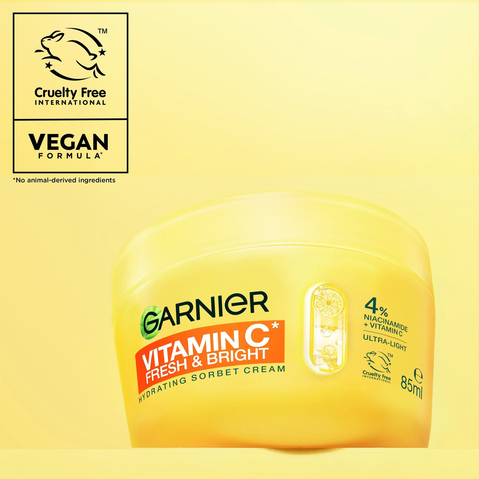 Garnier Vitamin C* Fresh & Bright Hydrating Sorbet Cream 85 ml