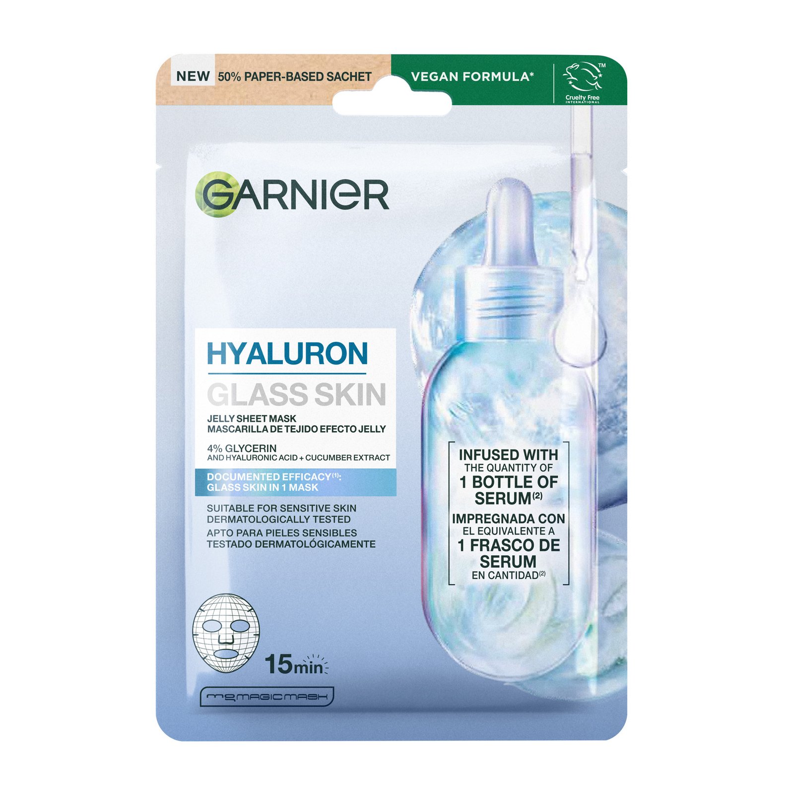 Garnier Hyaluron Glass Skin Jelly Sheet Mask 27 g