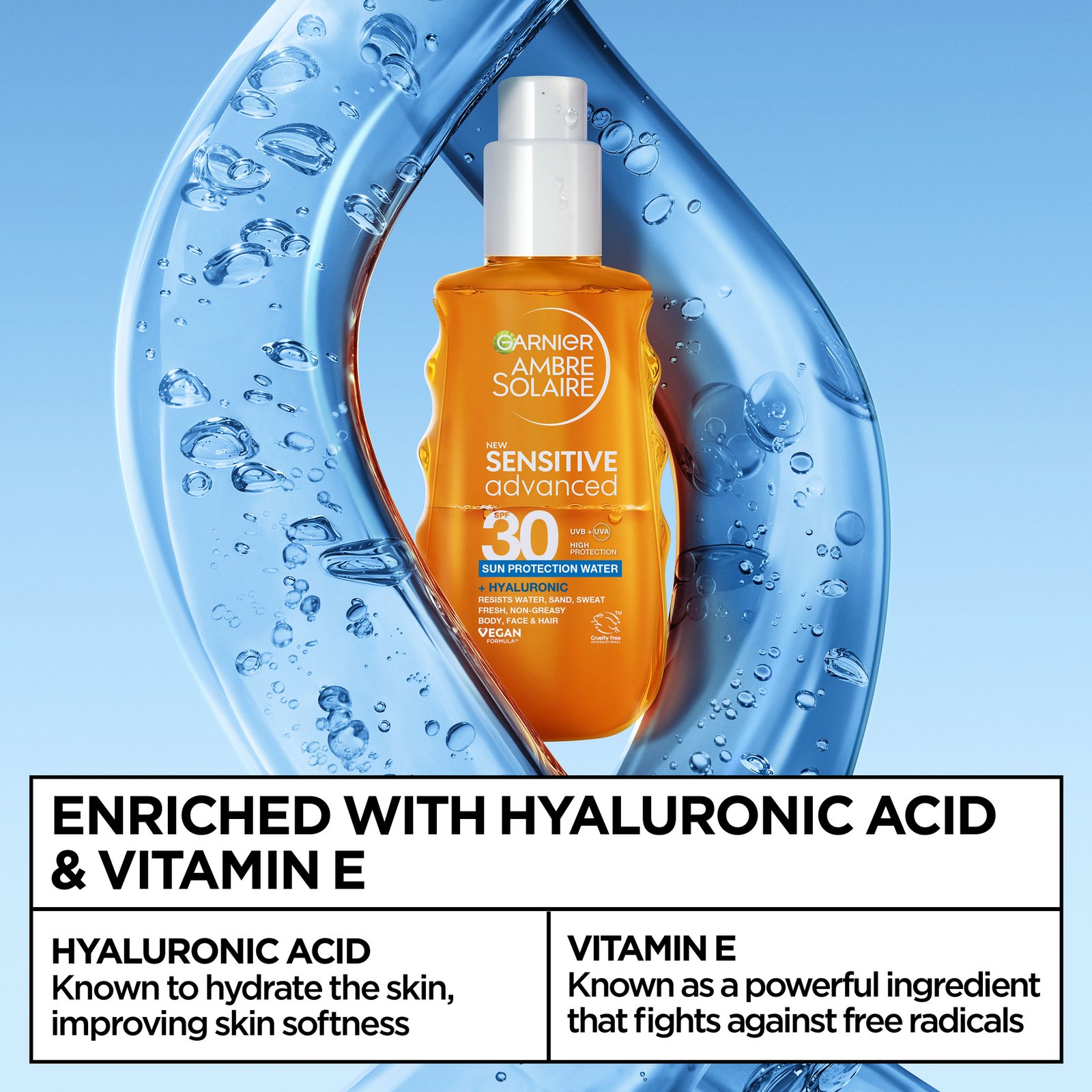 Garnier Ambre Solaire Sensitive Advanced Sun Protection Water SPF30 150 ml