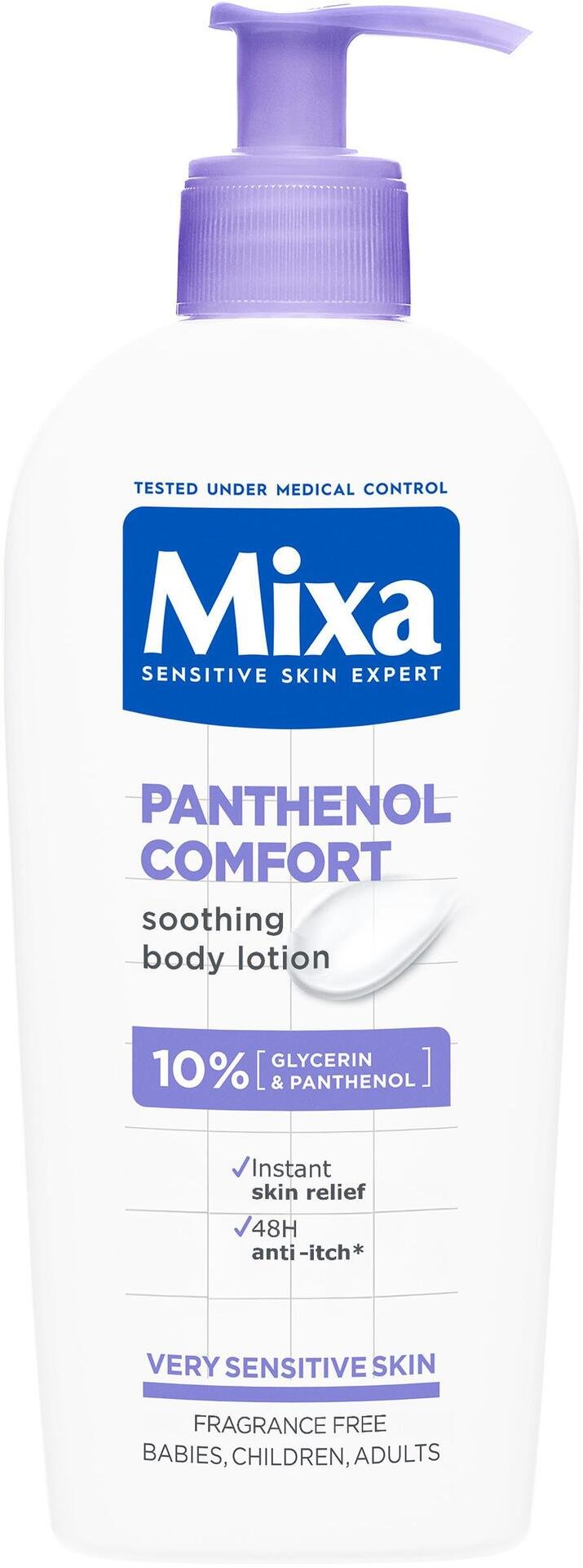 Mixa Panthenol Comfort Lugnande kroppslotion för mycket känslig hud 250 ml