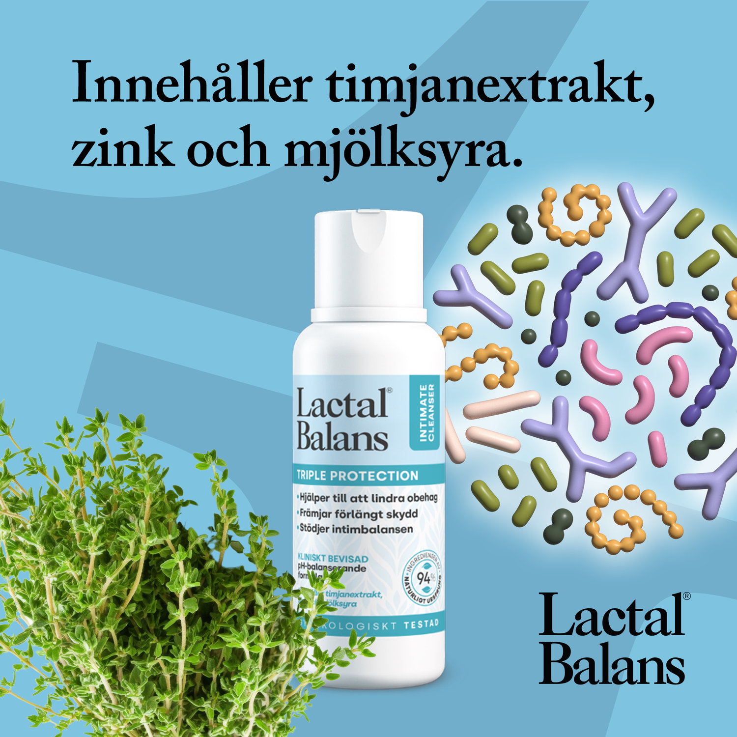 Lactal Balans Triple Protection intimtvätt 250 ml
