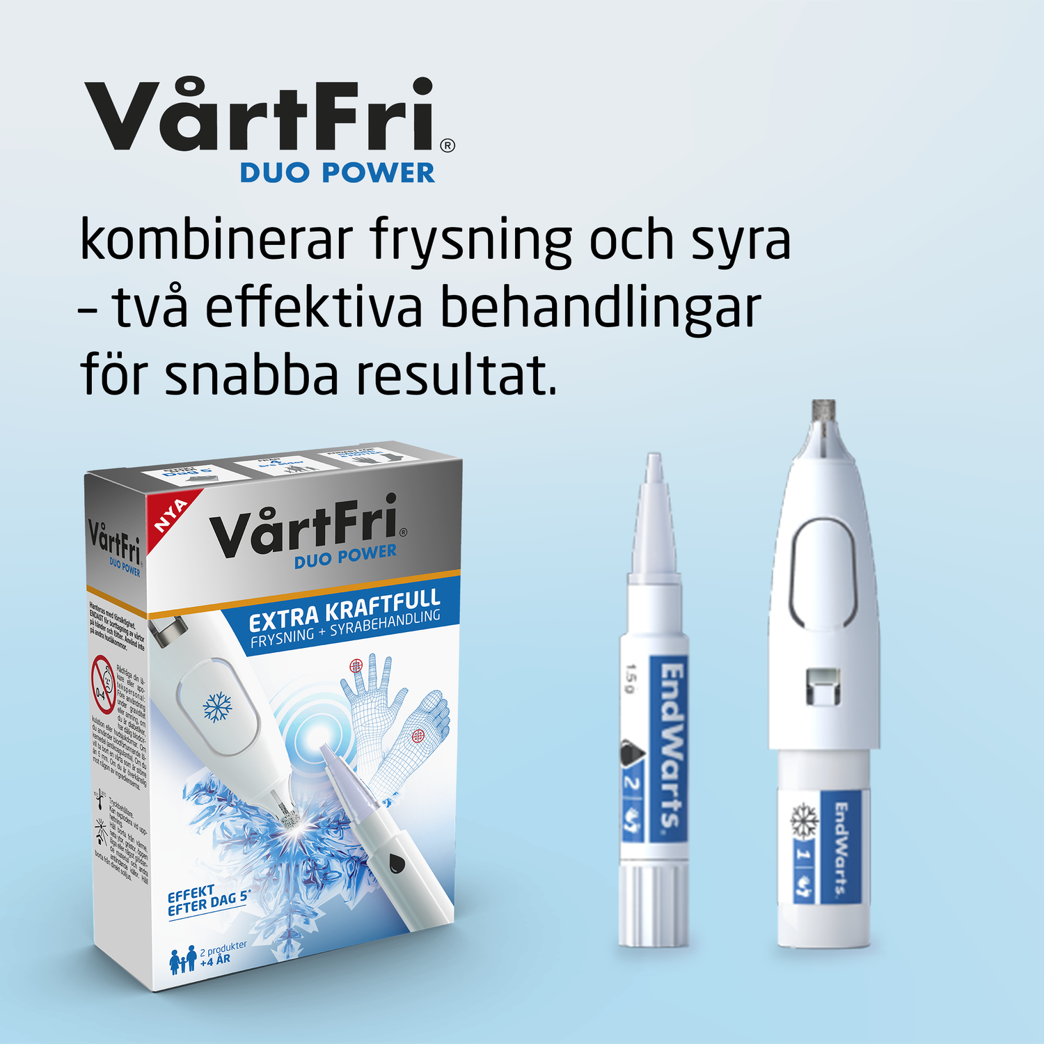 Vårtfri Duo Power Fryspenna 10 ml & Syrapenna 1,5 g