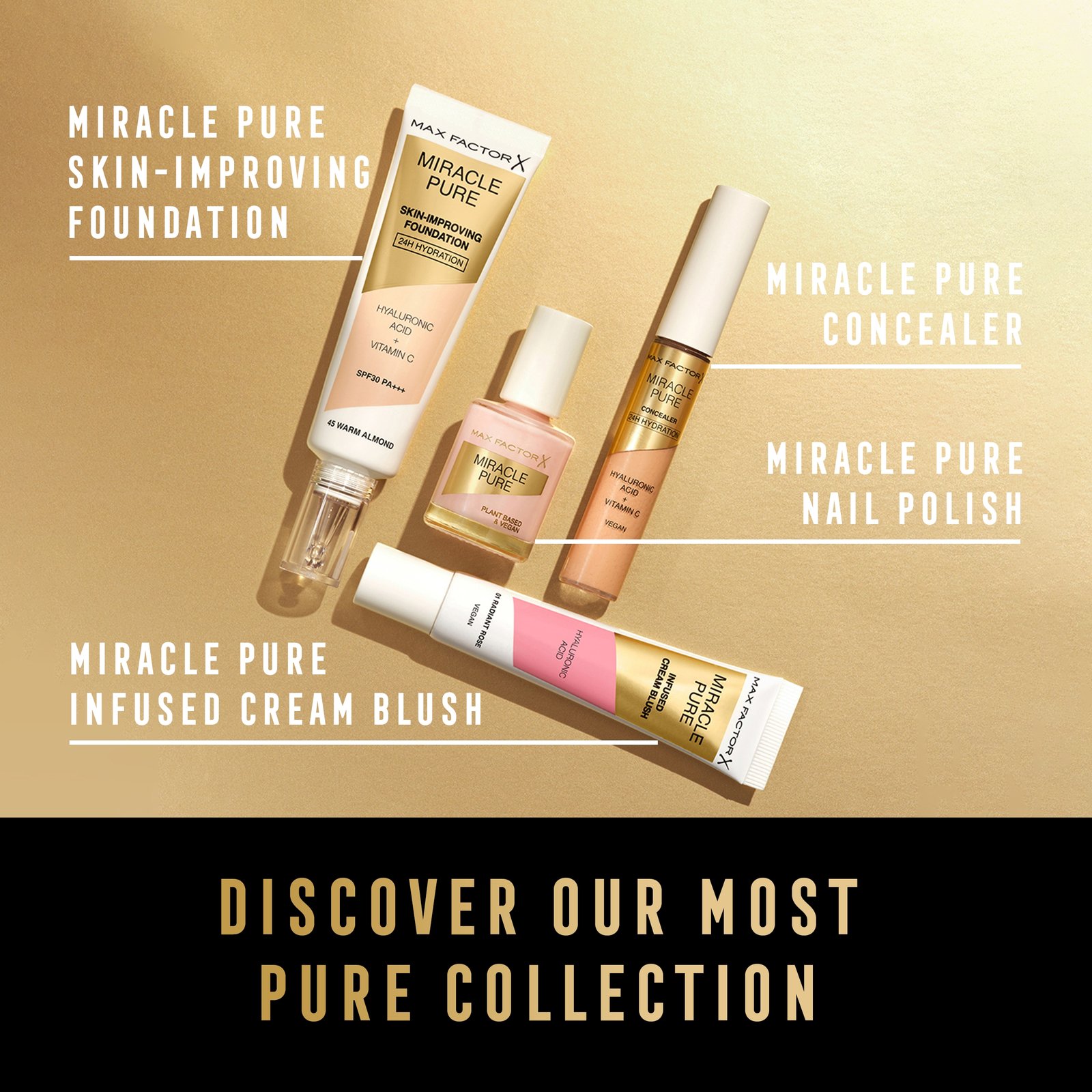 Max Factor Miracle Pure Foundation 35 Pearl Beige 30 ml