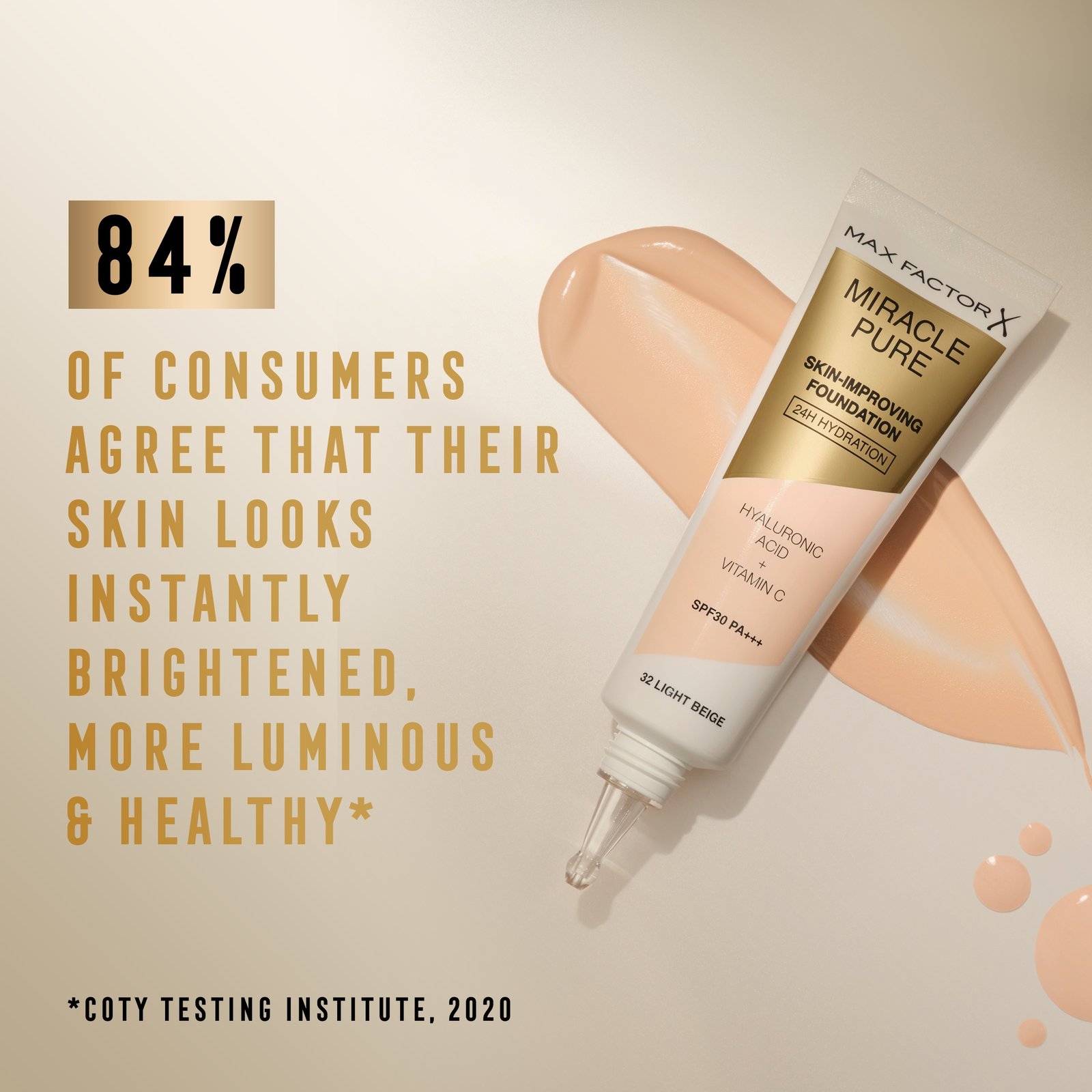 Max Factor Miracle Pure Foundation 84 Soft Toffee 30 ml