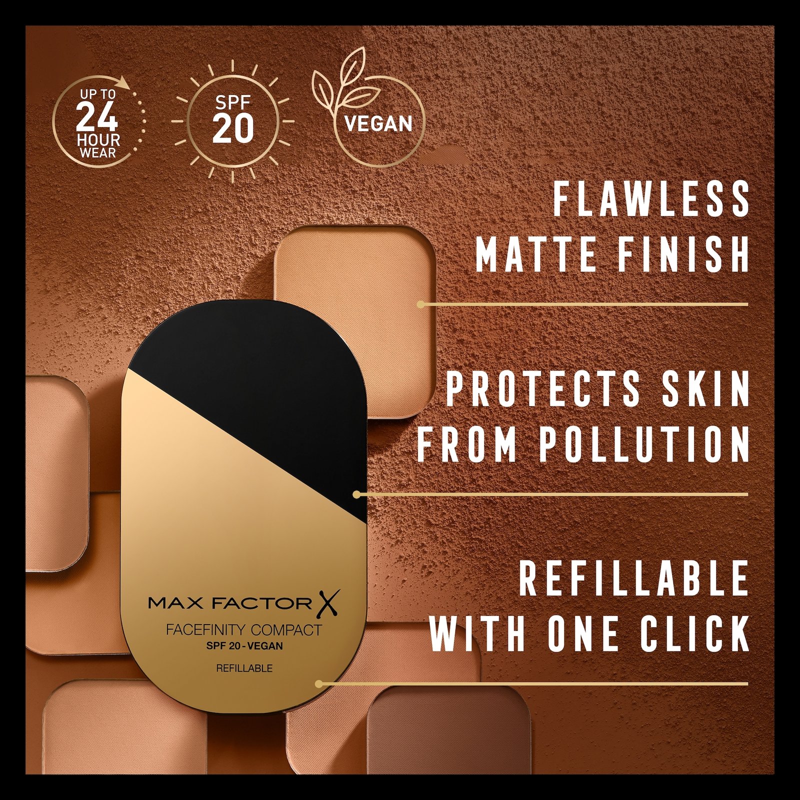 Max Factor Facefinity Refillable Compact 008 Toffee 10g
