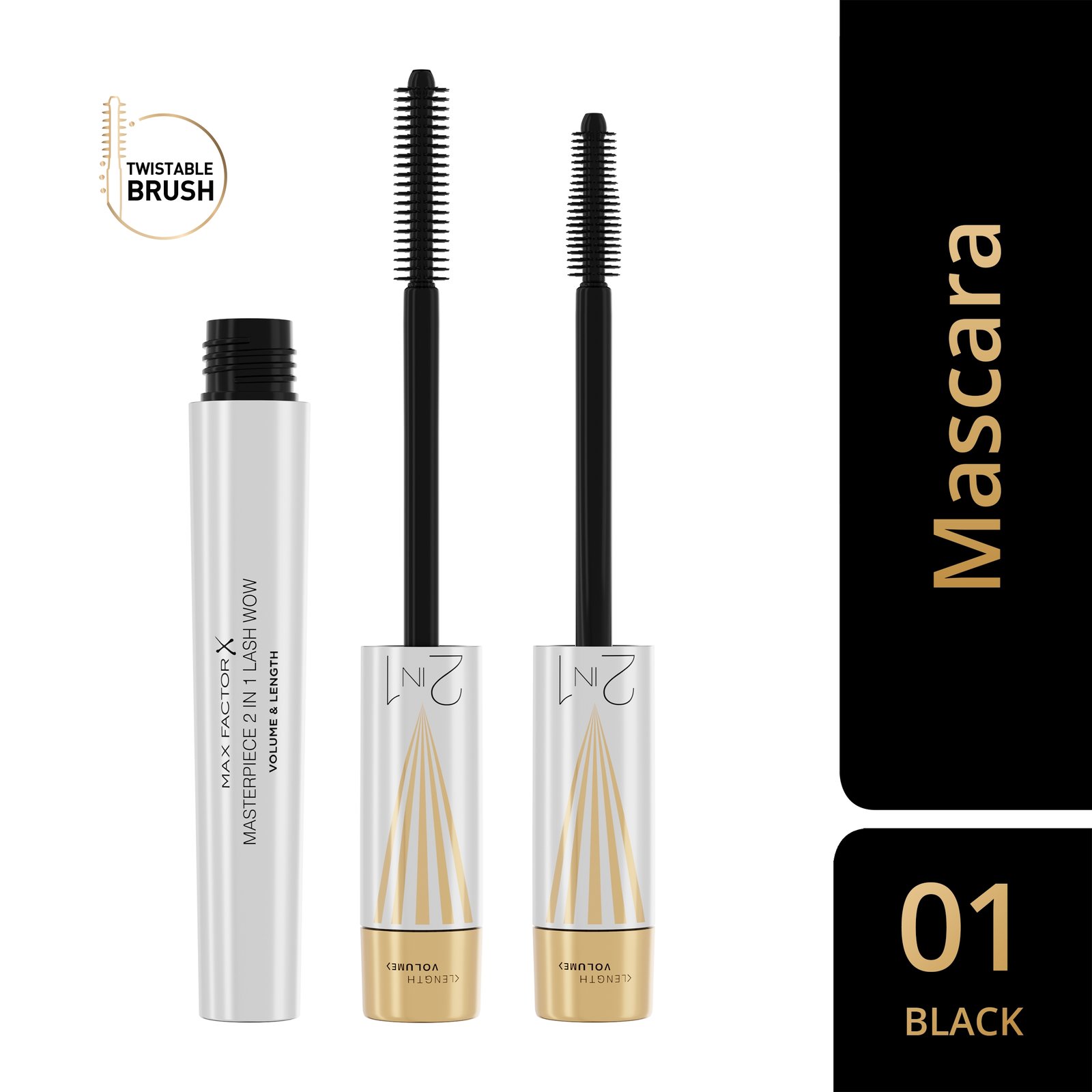 Max Factor Masterpiece 2in1 Mascara 001 Black 12 ml