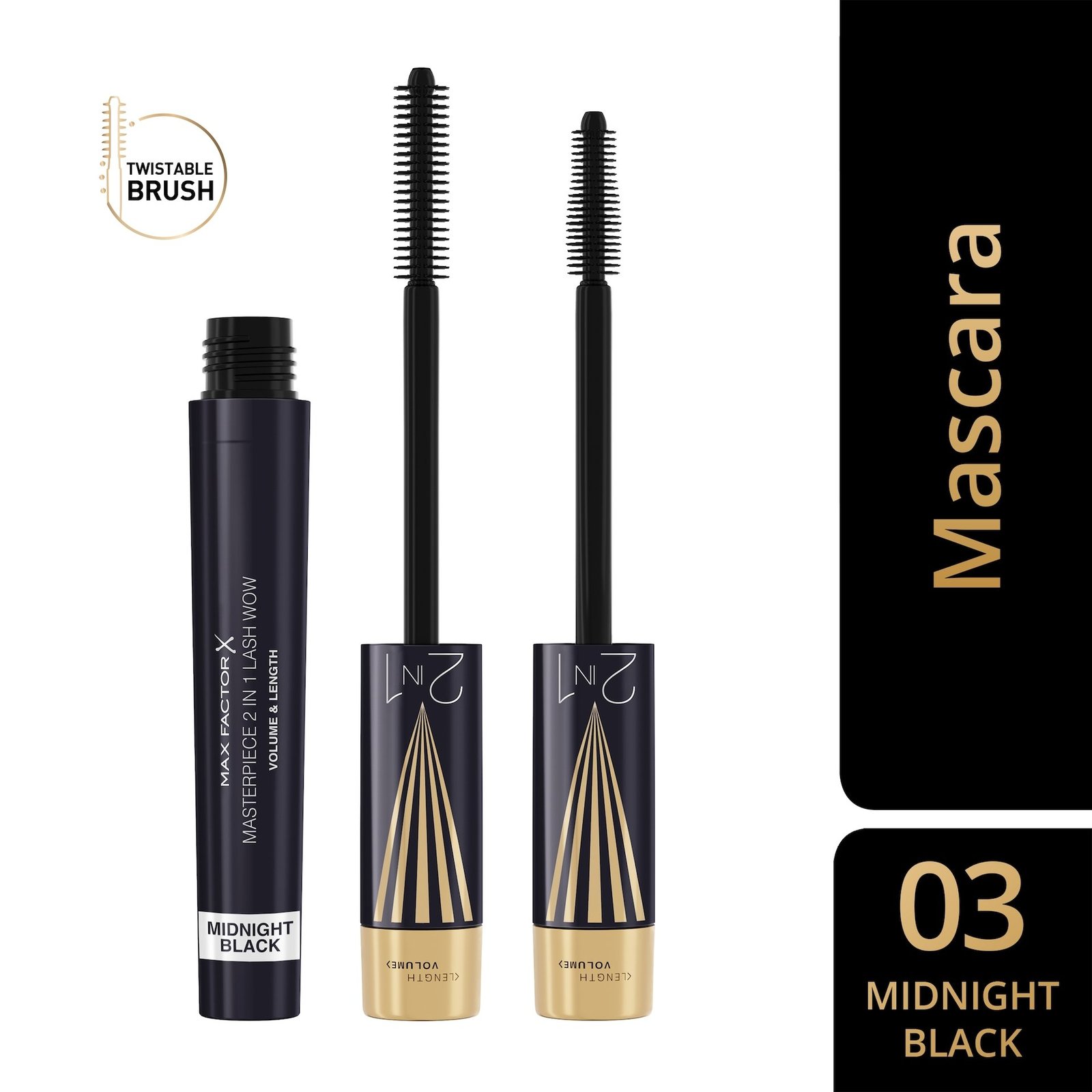 Max Factor Masterpiece 2in1 Super Black Mascara 7g