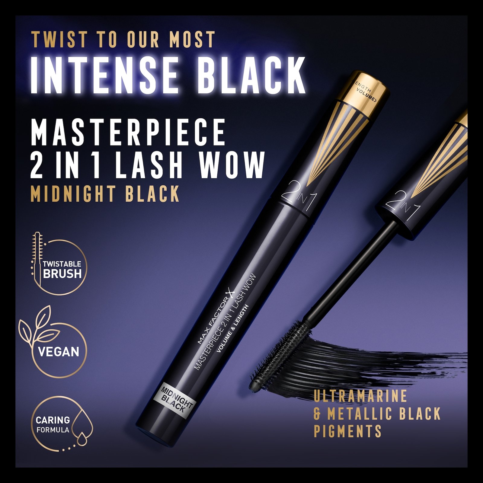 Max Factor Masterpiece 2in1 Super Black Mascara 7g