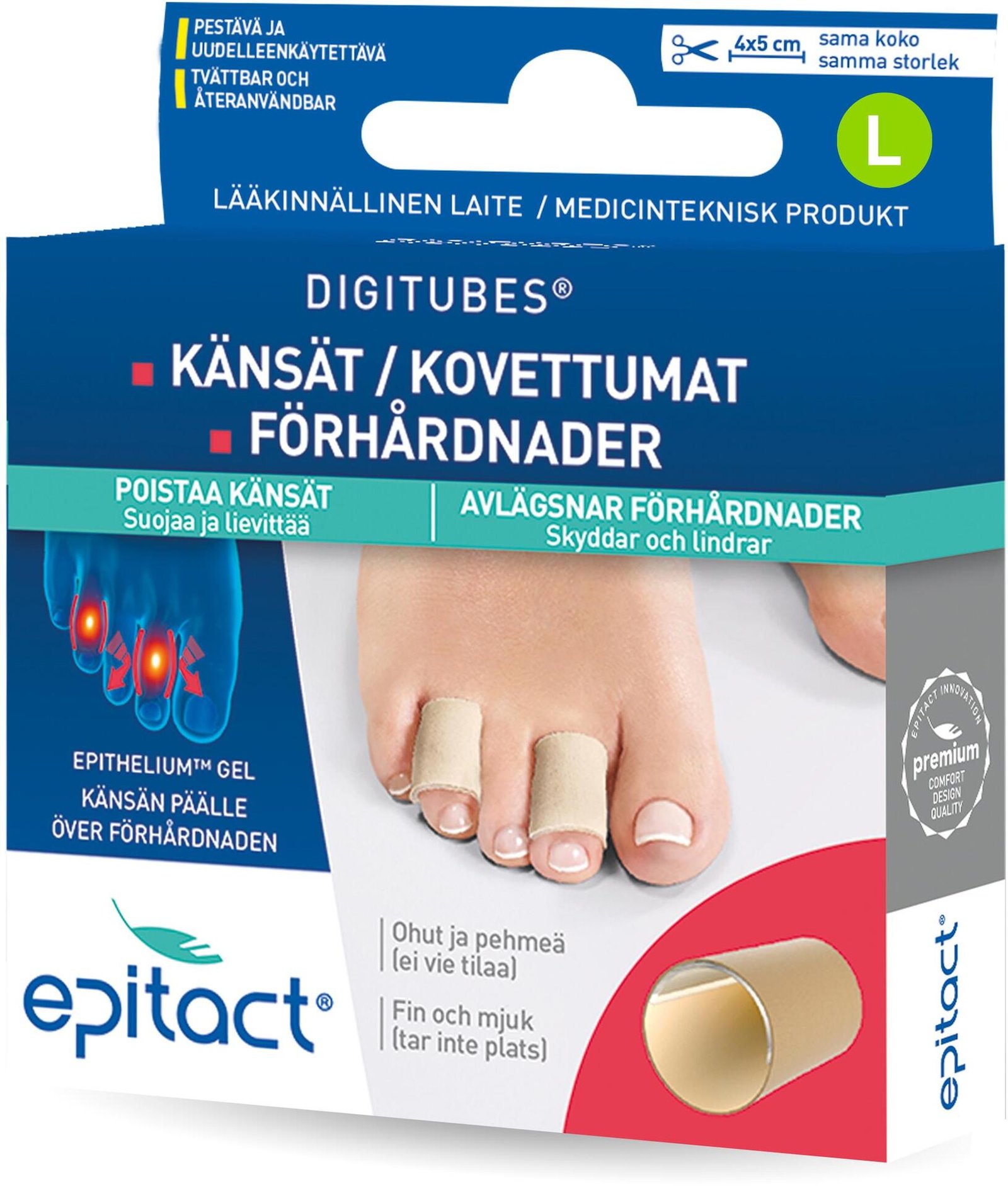 Epitact Digitubes Tåskydd L 4st
