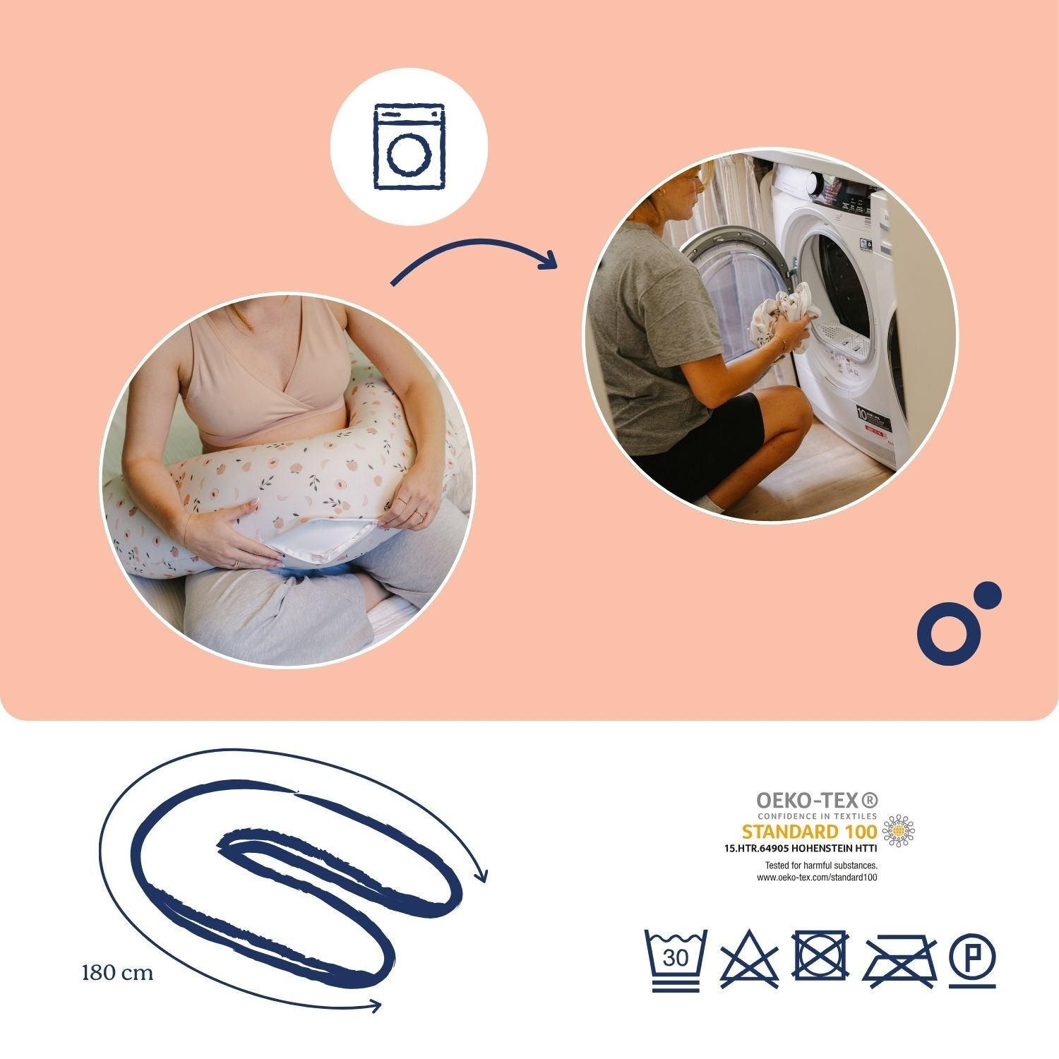 Doomoo Amning & Gravidkudde Persika