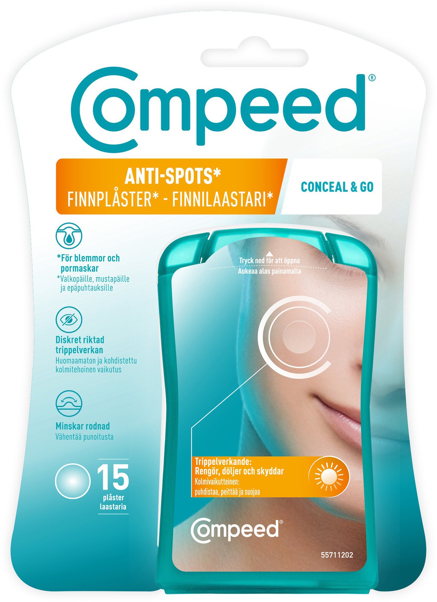 Compeed Anti-Spots Conceal & Go Finnplåster 15 st