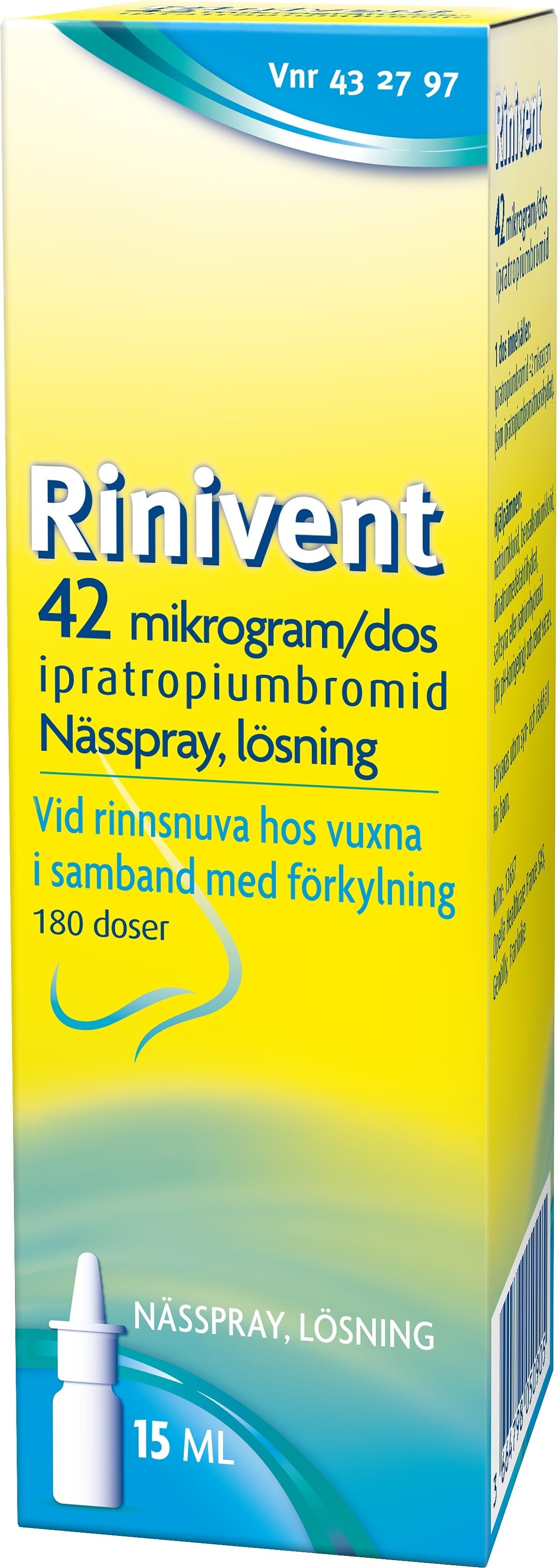 Rinivent 42 mikrogram/dos Nässpray 15 ml