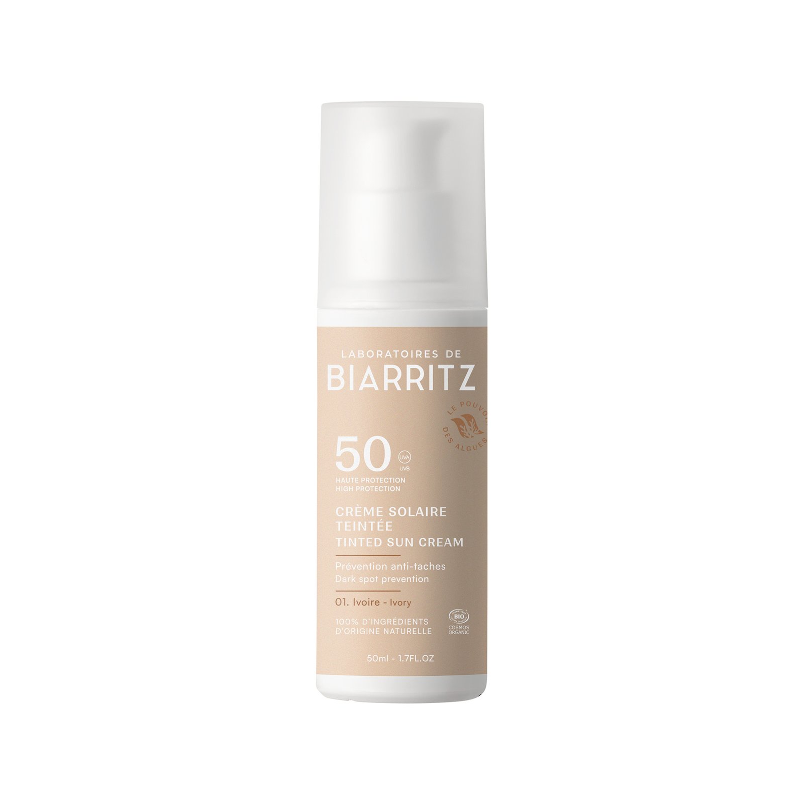 Laboratoires de Biarritz Tinted Face Sunscreen SPF50 Ivory 50 ml