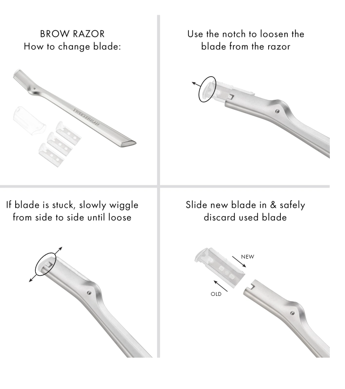 Tweezerman Brow Razor Replacement Blades 3 st