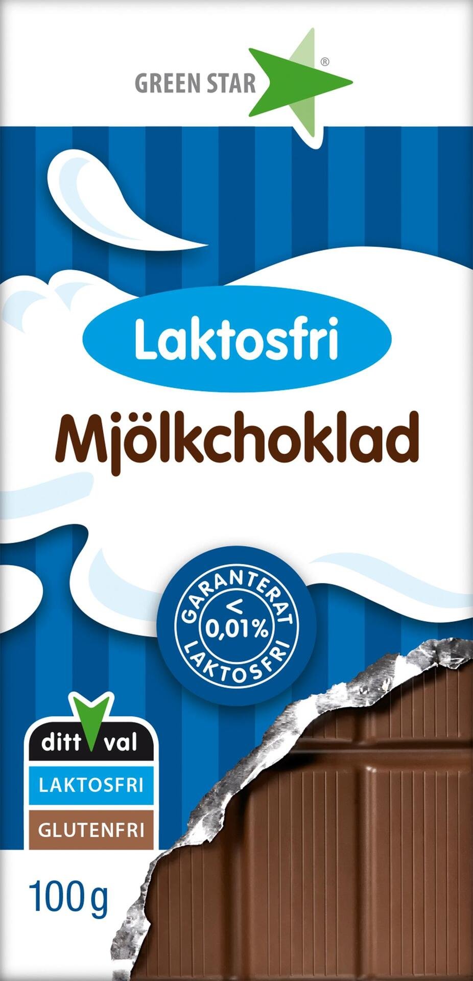Green Star Mjölkchocklad laktosfri 100g
