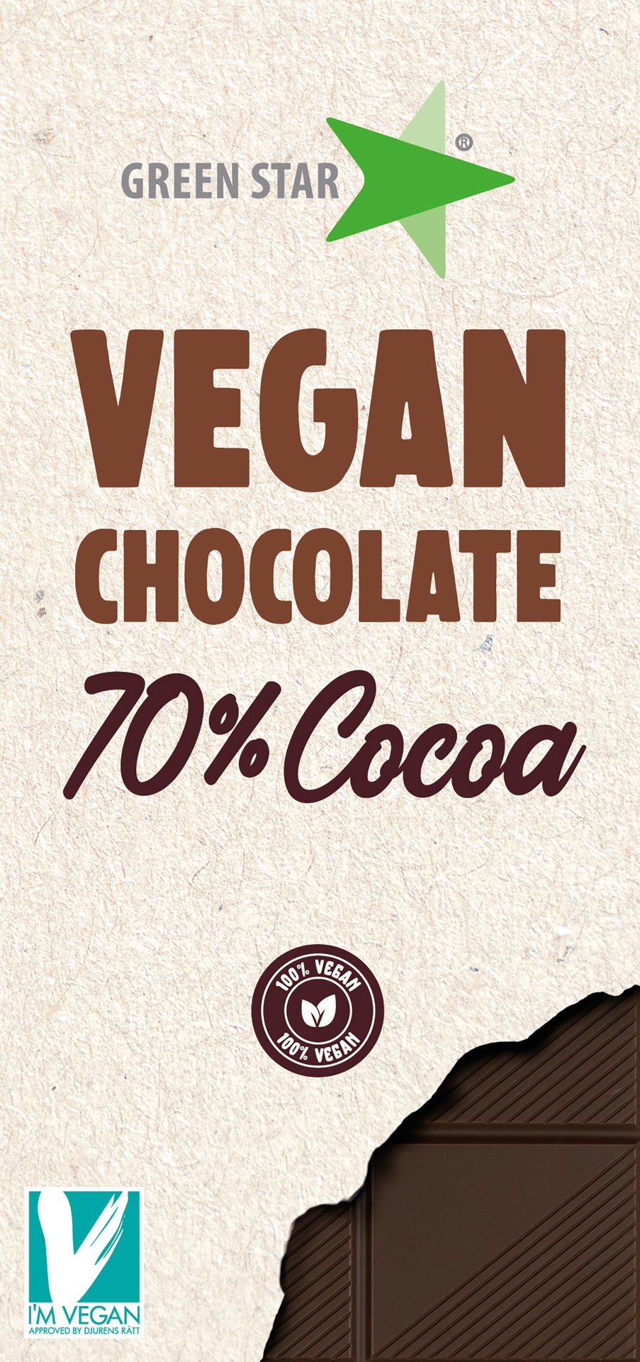 Green Star Vegan Chocolate 70% 90 g