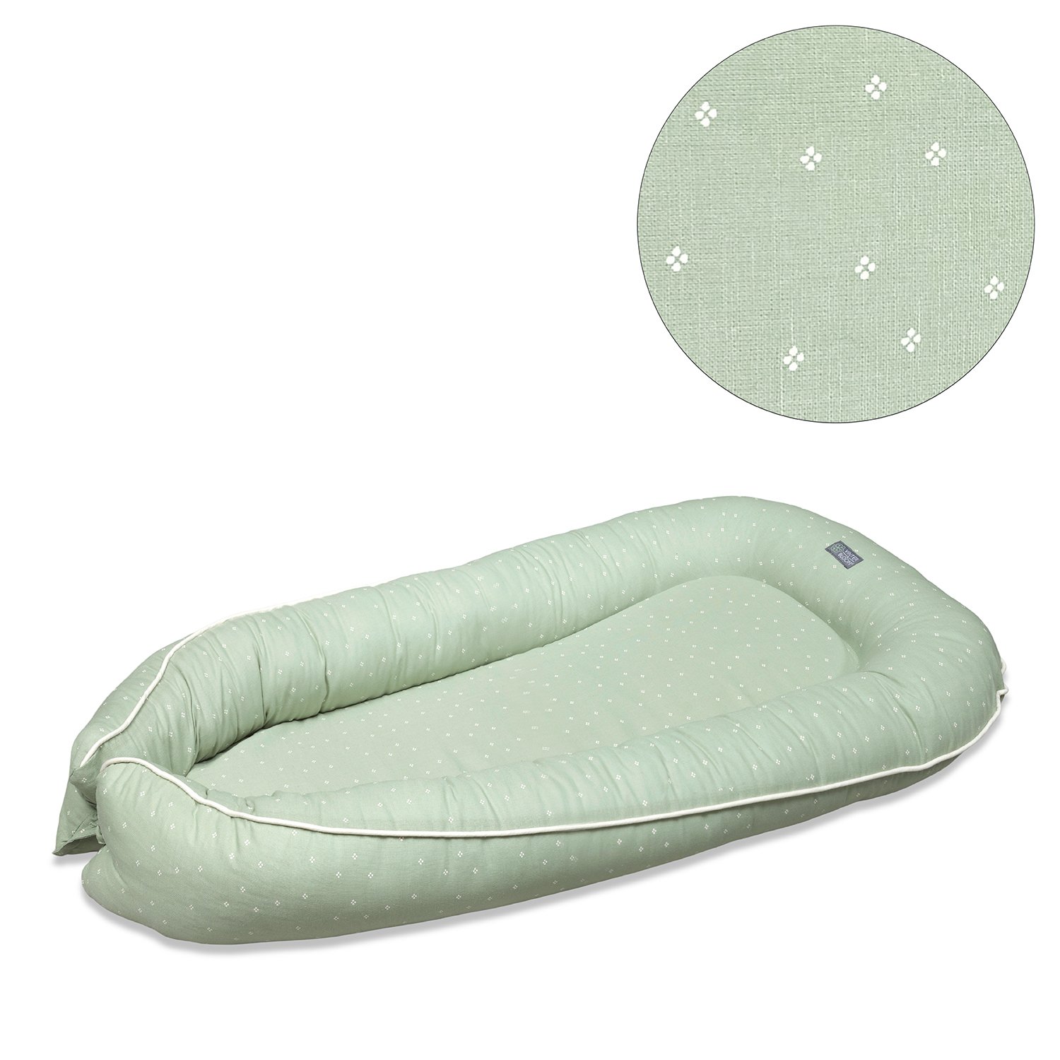 Vinter & Bloom Meadow Baby Sleep Nest Green Fields 1 st