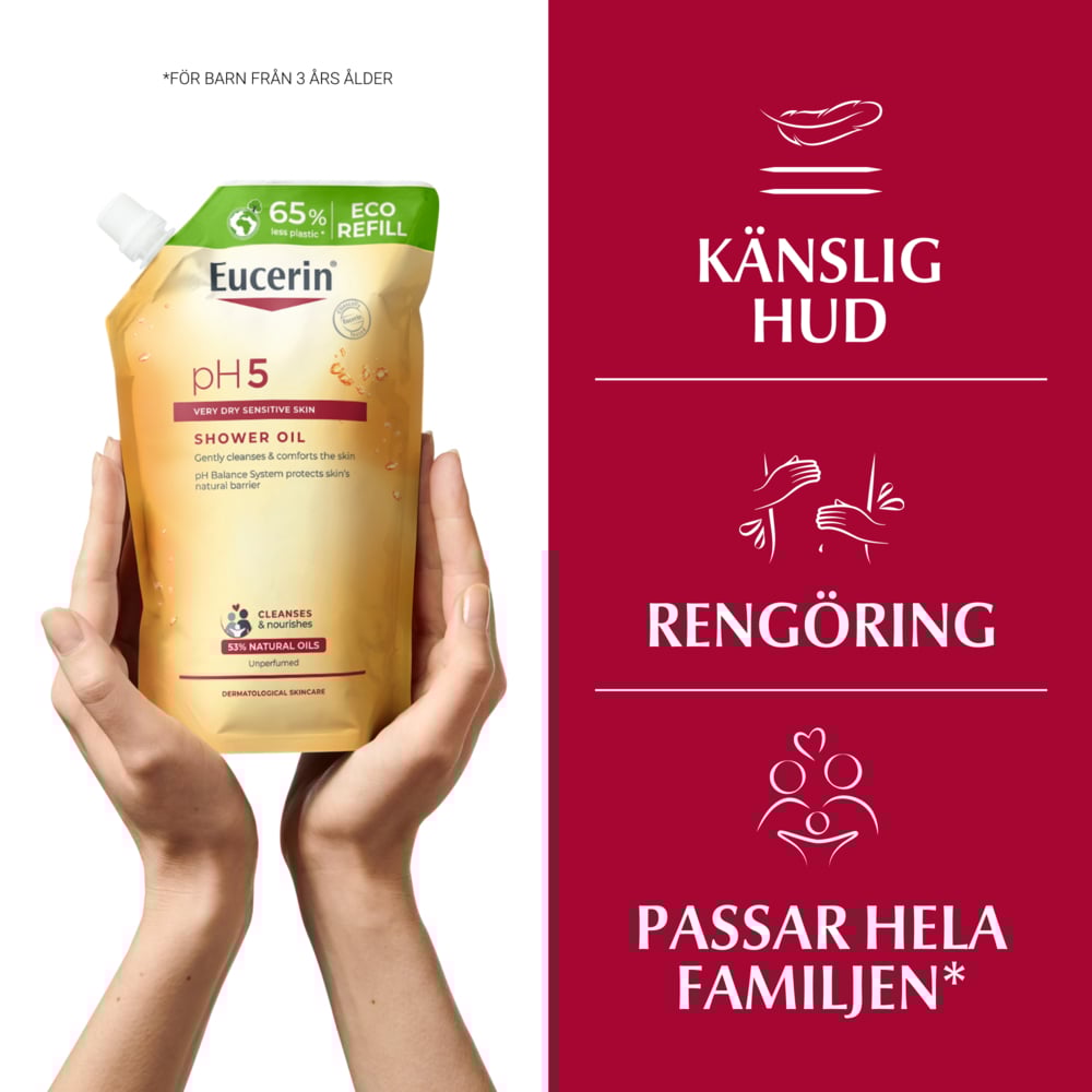 Eucerin pH5 Shower Oil Refill Oparfymerad 400 ml