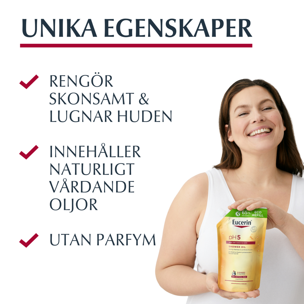 Eucerin pH5 Shower Oil Refill Oparfymerad 400 ml