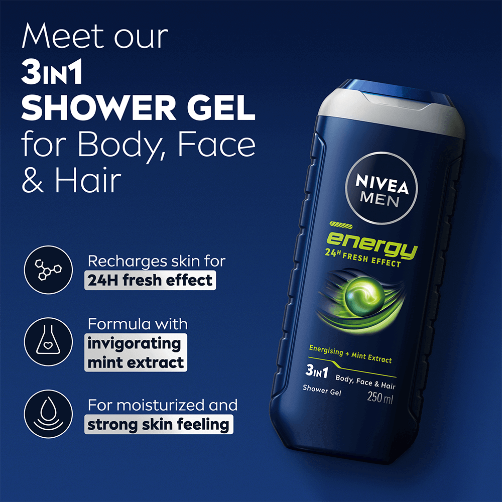 NIVEA MEN Shower Gel Energy 250 ml