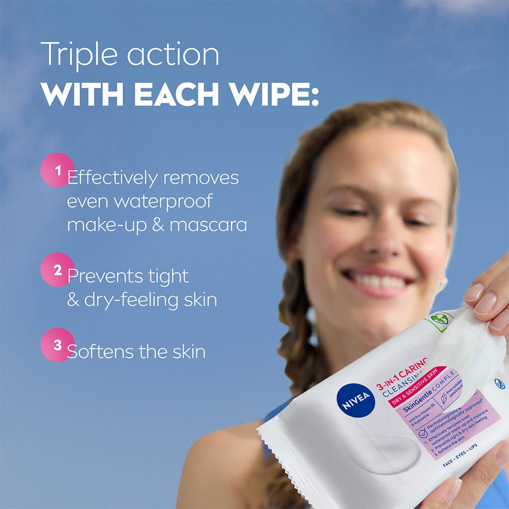NIVEA Ansiktsservetter Gentle Cleansing Wipes 25 st
