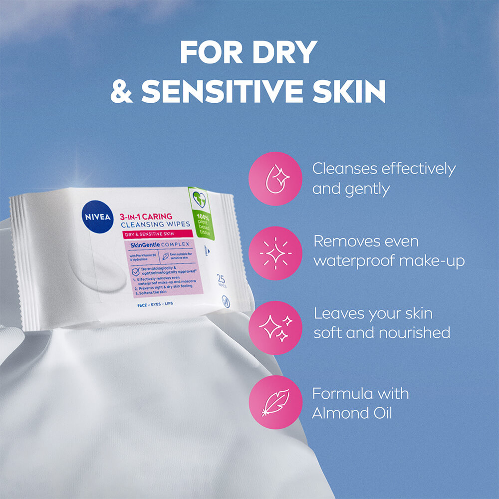 NIVEA Ansiktsservetter Gentle Cleansing Wipes 25 st