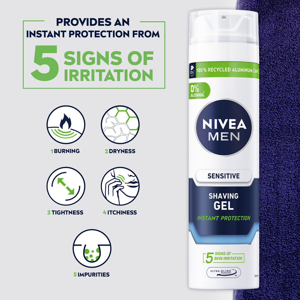 NIVEA MEN Rakgel Sensitive Shaving Gel 200 ml