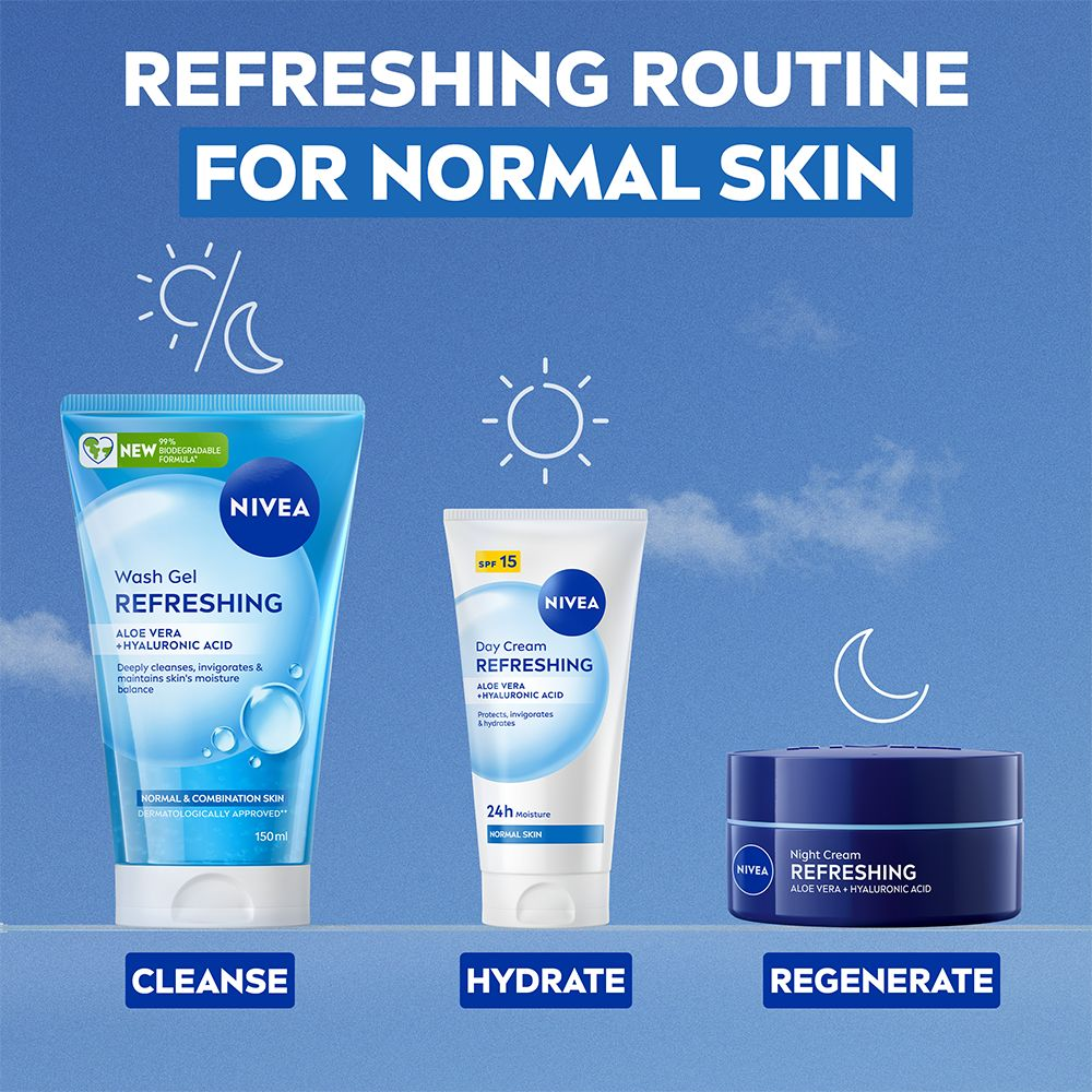 NIVEA Ansiktsrengöring Wash Gel Refreshing 150 ml
