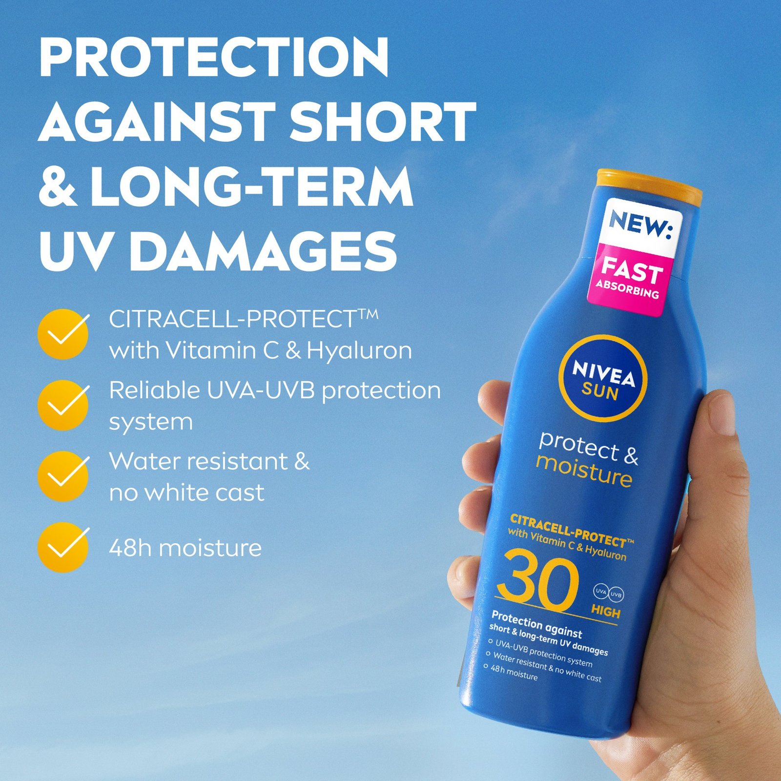 NIVEA SUN Protect & Moisture SPF30 Sun Lotion 200 ml