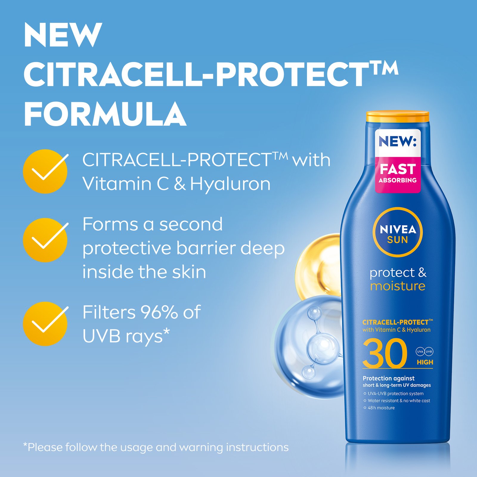 NIVEA SUN Protect & Moisture SPF30 Sun Lotion 200 ml
