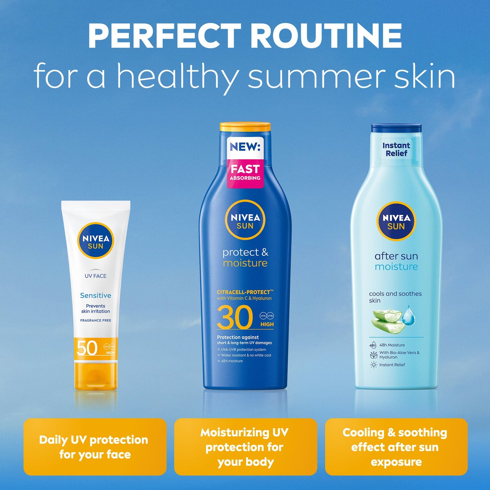 NIVEA SUN Protect & Moisture SPF30 Sun Lotion 200 ml