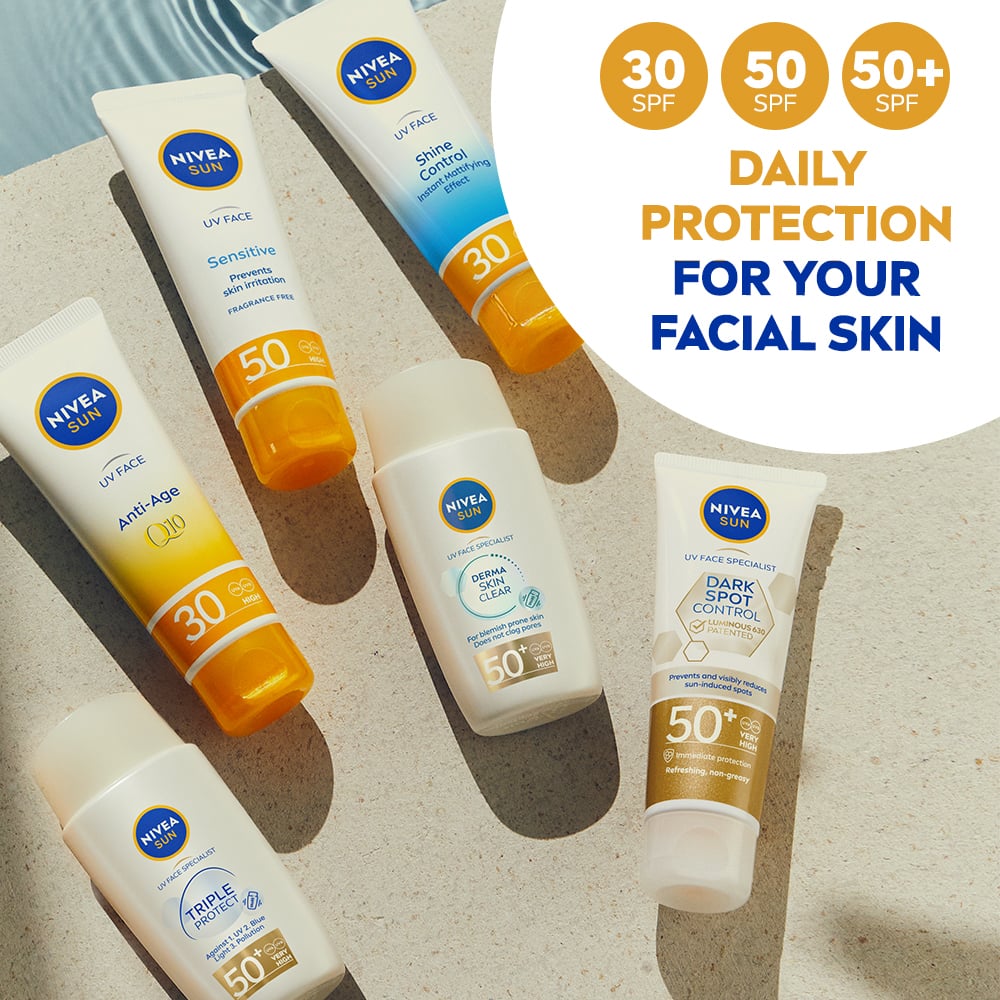 NIVEA SUN Solkräm ansikte UV Face Sensitive Cream SPF50 50 ml