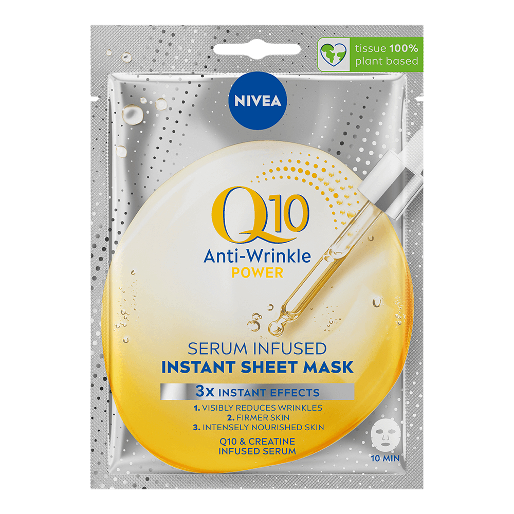 NIVEA Ansiktsmask Q10 Anti-Wrinkle Power Sheet Mask 1 st