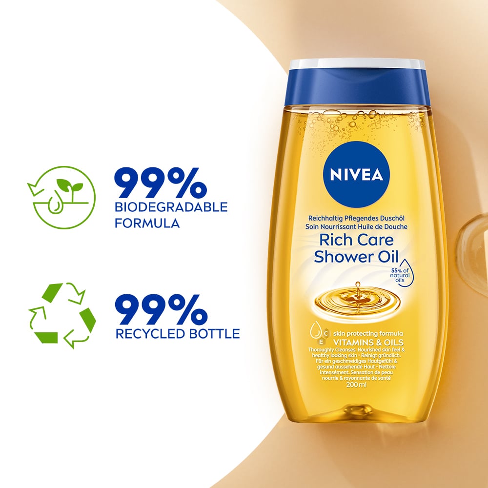 NIVEA Duscholja Rich Caring Shower Oil 200 ml