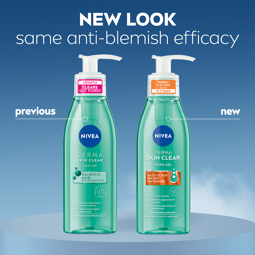 NIVEA Ansiktsrengöring Derma Skin Clear Wash Gel 150 ml