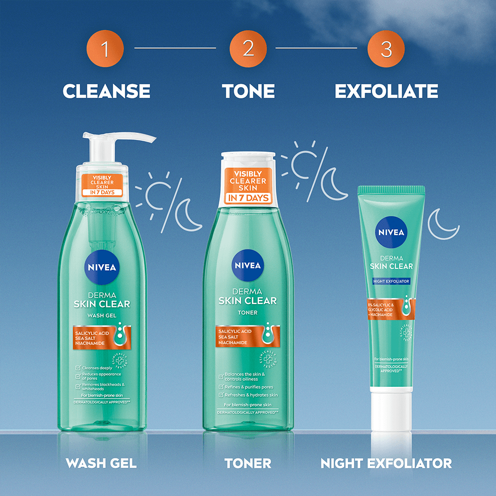 NIVEA Ansiktsrengöring Derma Skin Clear Wash Gel 150 ml