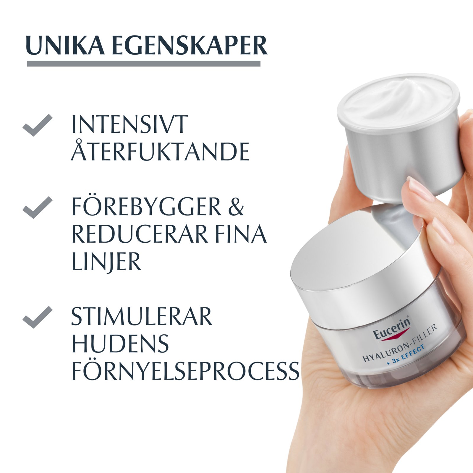 Eucerin Hyaluron-Filler +3x Effect SPF15 Dry Skin Refill 50 ml