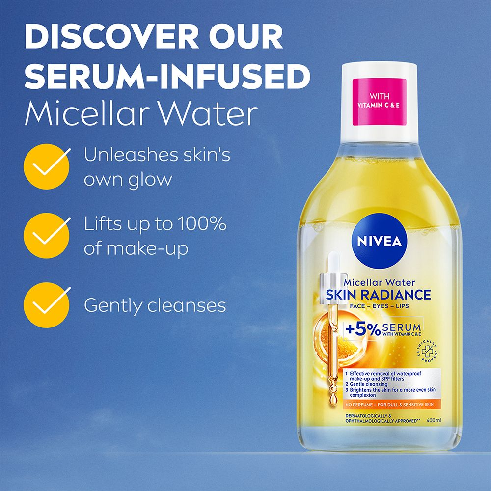 NIVEA Micellärvatten Micellar Water Skin Radiance +5% serum 400 ml