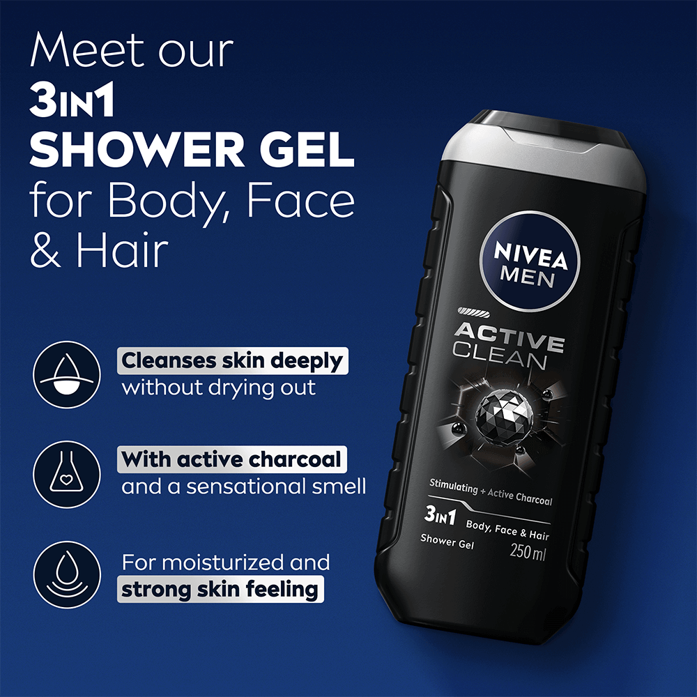 NIVEA MEN Duschtvål Active Clean Shower Gel 250 ml
