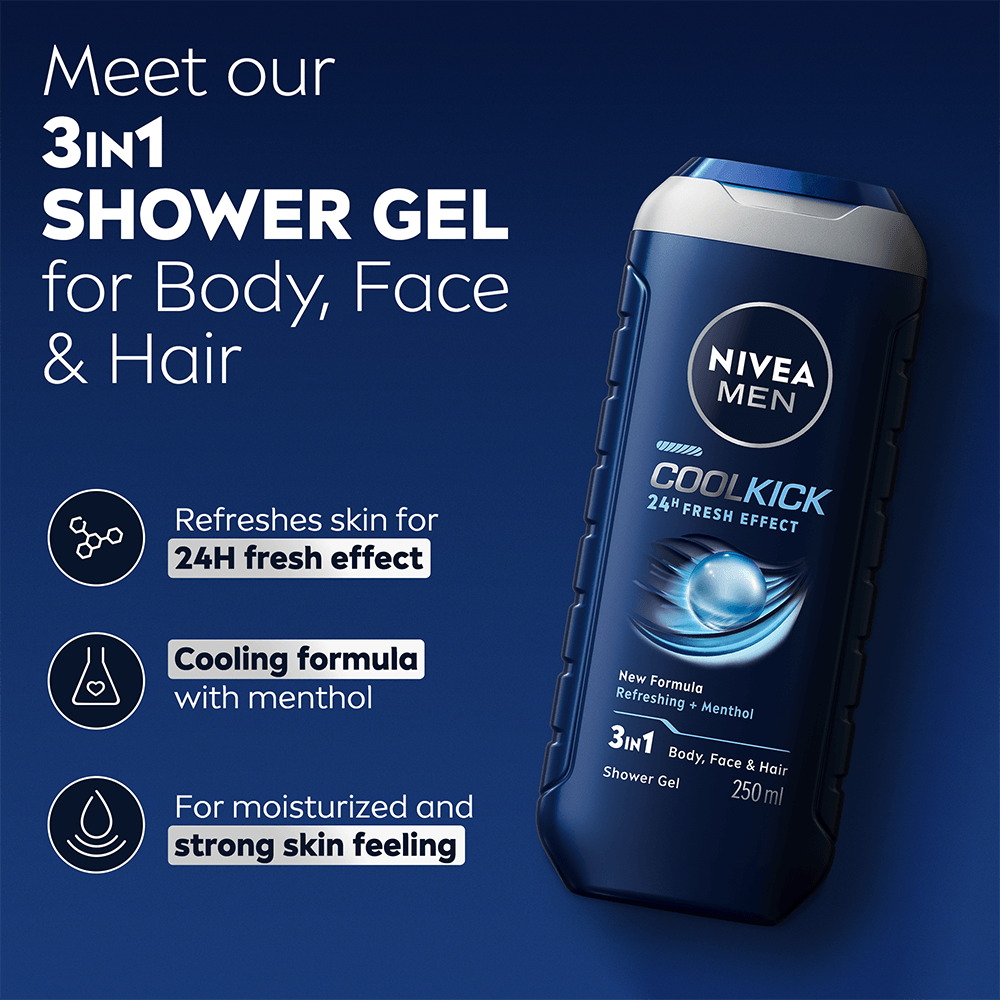 NIVEA MEN Shower cool kick 250 ml
